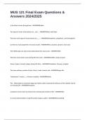 MUS 121 Final Exam Questions & Answers 2024&sol;2025