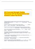   ACI Concrete Strength Testing Technician CP-19 &lpar;14&rpar; Questions And Answers Latest Top Score&period;
