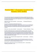 Practice RBC 1 &lpar;Examples&rpar; Questions And Answers 100&percnt; Verified&period;