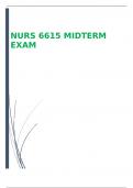NURS 6615 MIDTERM EXAM &vert;GUARANTEED ACCURATE ANSWERS