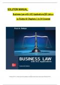 Solution Manual for Business Law with UCC Applications 16Edition by Paul Sukys All 1-34 Chapters Covered &comma;Latest Edition