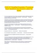   CON 237 Simplified Acquisition Procedures Exam Questions And Answers Latest Top Score&period;