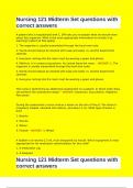 Nursing 121 Midterm Set questions with correct answers&period;