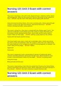Nursing 121 Unit 2 Exam with correct answers&period;