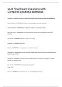 MUS Final Exam Questions with Complete Solutions 2024&sol;2025