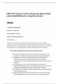  CMIT 291 Project 2 Client Response Memo-Clark Latest 2024&sol;2025 with complete solution