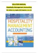 Hospitality Management Accounting 9th Edition by Jagels Martin&period; &rpar; TEST BANK & SOLUTIONS MANUAL All 1-14 Chapters Covered &comma;Latest Edition&comma; ISBN&colon;9780471687894