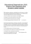 Educational Diagnostician &lpar;253&rpar; Practice Test Questions And Answers Latest Update