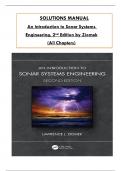 Solution Manual For An Introduction to Sonar Systems Engineering&comma; 2nd Edition by Ziomek All 1-15 Chapters Covered &comma;Latest Edition&comma; ISBN&colon;9781000617863