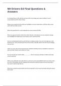 NH Drivers Ed Final Questions exam 2024&sol;2025 with 100&percnt; correct answers