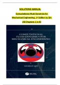 Solution Manual For Computational Fluid Dynamics for Mechanical Engineering&comma; 1st Edition by George Qin&comma; All 1-8 Chapters Covered &comma;Latest Edition&comma; ISBN&colon; 9780367687298&comma;