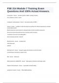 FSE 214 Module 7 Training Exam Questions And 100&percnt; Actual Answers&period;