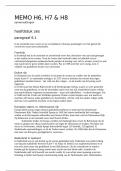 Samenvatting Memo geschiedenis H6 t&sol;m 8