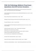 FSE 214 Pathology Midterm Prep Exam  Questions And All Correct Answers&period;