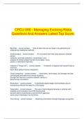 CPCU 500 - Managing Evolving Risks Questions And Answers Latest Top Score&period;