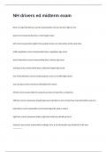 NH drivers ed midterm exam 2024&sol;2025 with 100&percnt; correct answers