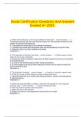  Doula Certification Questions And Answers Graded A&plus; 2024&period;
