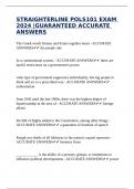 STRAIGHTERLINE POLS101 EXAM 2024 &vert;GUARANTEED ACCURATE ANSWERS