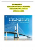 Solution Manual For Engineering Fundamentals An Introduction to Engineering, 6th Edition by Moaveni, All 1-20 Chapters Covered ,Latest Edition, ISBN:9781337705011