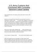 U&period;S&period; Army Customs And Courtesies With Complete Solutions Latest Update
