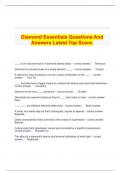 Diamond Essentials Questions And Answers Latest Top Score&period;
