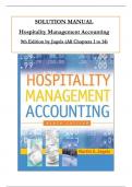SOLUTION MANUAL  Hospitality Management Accounting 9th Edition by Jagels Martin  All Chapters 1 to 14 complete Verified editon ISBN&colon;  9780471687894