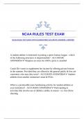 NCAA RULES TEST EXAM WITH GUARANTEED ACCURATE ANSWERS &vert;VERIFIED