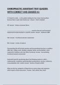 CHIROPRACTIC ASSISTANT TEST QUIZZES WITH CORRECT ANS GRADED A&plus;