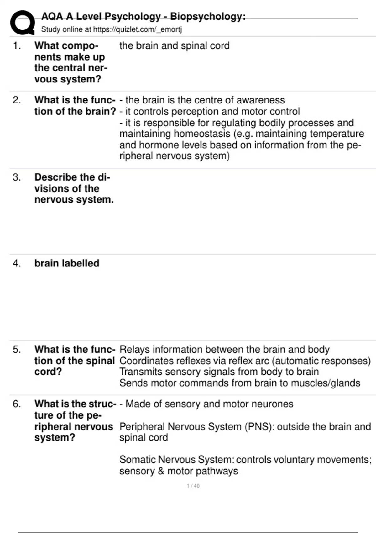 2024 Update|AQA A LEVEL PSYCHOLOGY - BIOPSYCHOLOGY | Update|COMPLETE ...