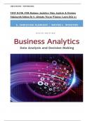 TEST BANK FOR Business Analytics&colon; Data Analysis & Decision Making 6th Edition By S&period; Albright&comma; Wayne Winston 
