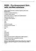 D080 - Pre-Assessment Quiz with verified solutions&period;
