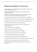 Western Civilization II Final JCJC Questions With Answers Graded A&plus; Assured Success
