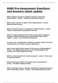 D080 Pre-Assessment Questions and Answers latest update