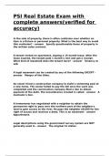 PSI Real Estate Exam with complete answers&lpar;verified for accuracy&rpar;&period;
