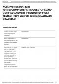 ACLS PreTest&vert;2024-2025 newest&vert;COMPREHENSIVE QUESTIONS AND VERIFIED ANSWERS &vert;FREQUENTLY MOST TESTED&vert; &lpar;100&percnt; accurate solutions&rpar;&vert;ALREADY GRADED A&plus;