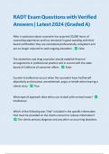 RADT Exam Questions with Verified Answers &vert; Latest 2024&sol;2025 &lpar;Graded A&rpar;
