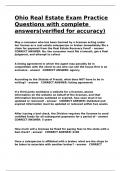 PSI REAL ESTATE SALESPERSON PRACTICE EXAM with complete answers&lpar;verified for accuracy&rpar;&period;