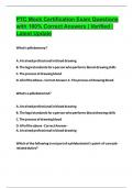 PTC Mock Certification Exam Questions with 100&percnt; Correct Answers &vert; Verified &vert; Latest Update