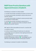 RADT Exam Practice Questions with Approved Answers &vert;Latest 2024&sol;2025 - Graded A&period;