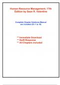 Solutions for Human Resource Management&comma; 17th Edition by Valentine &lpar;All Chapters included&rpar;