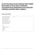 ATI RN PHARMACOLOGY RETAKE PROCTORED EXAM 2024 ACTUAL EXAM COMPLETE ACCURATE EXAM QUESTIONS WITH DETAILED VERIFIED ANSWERS &lpar;100&percnt; CORRECT