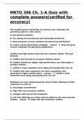 MKTG 396 Ch&period; 1-A Quiz with complete answers&lpar;verified for accuracy&rpar;&period;