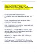 Milady Nail Technology Final Exam Review&vert; newest&vert;COMPREHENSIVE QUESTIONS AND VERIFIED ANSWERS &vert;FREQUENTLY MOST TESTED&vert; &lpar;100&percnt; accurate solutions&rpar;&vert;ALREADY GRADED A&plus; ABS &lpar;acrylonitrile butadiene styrene&rpar; - ANSWER>>Nail tips commonly made from this