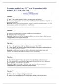 fresenius medical care PCT test&vert; 69 questions&vert; with COMPLETE SOLUTIONS