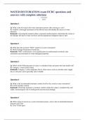 WATER RESTORATION exam IICRC questions and answers with complete solutions