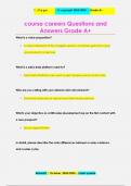 course careers Questions and  Answers Grade A&plus;