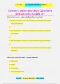 Course Careers practice Questions  and Answers Grade A&plus;