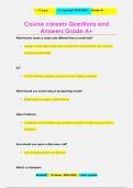 Course careers Questions and  Answers Grade A&plus;