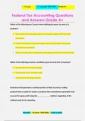 Federal Tax Accounting Questions  and Answers Grade A&plus;