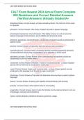 CALT Exam Newest 2024 Actual Exam Complete 260 Questions and Correct Detailed Answers &lpar;Verified Answers&rpar; &vert;Already Graded A&plus;